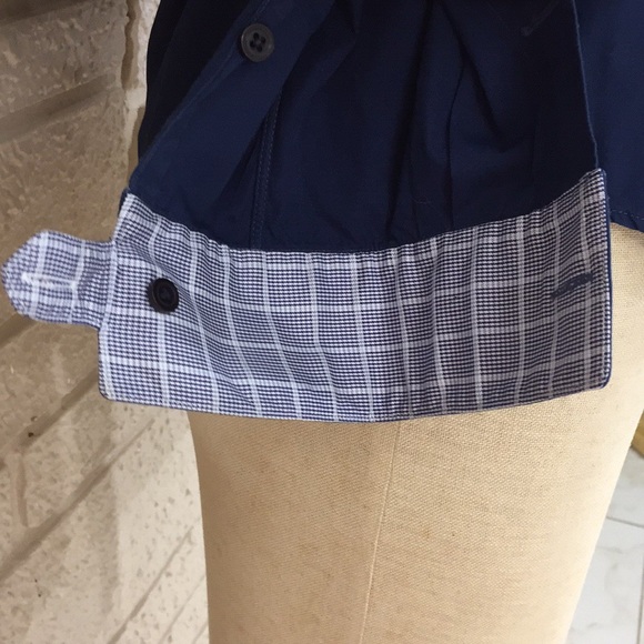 🌹From Collars To Cuffs Striped Trim Button Front Shirt Top - Picture 10 of 13